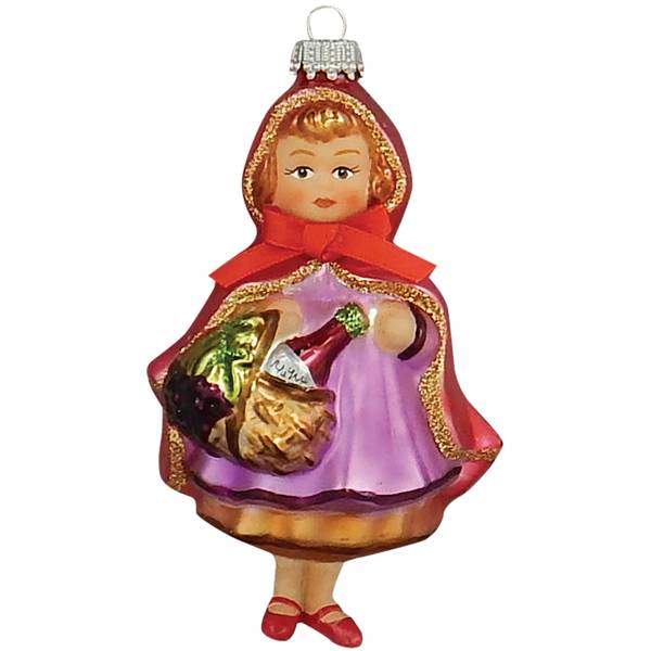 Weihnachtsornament Rotkäppchen 1-tlg. Glas - 8 x 12 x 5 cm
