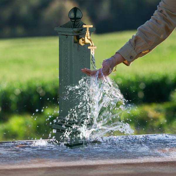 Fontaine extérieure de jardin Vert foncé - Doré