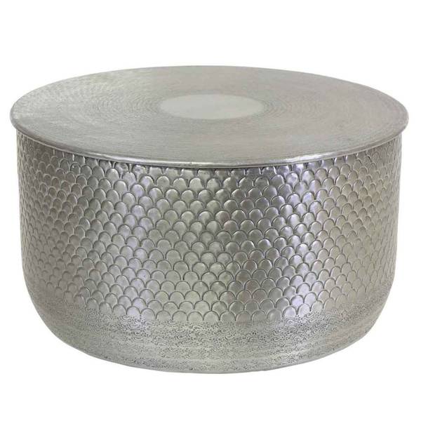 Beistelltisch Alava Silber / Grau - Silbergrau - 58 x 32 x 58 cm