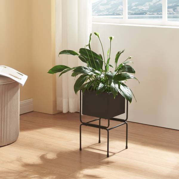 Support pour plantes Sveio Noir - Métal - 20 x 36 x 20 cm