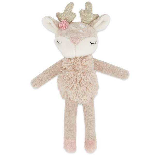 Greifling  mit Rassel Reh  - ab Geburt Beige - Textil - 6 x 4 x 22 cm