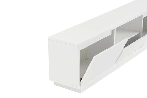 Meuble TV Morrigan Blanc - 160 x 30 cm - Bois manufacturé