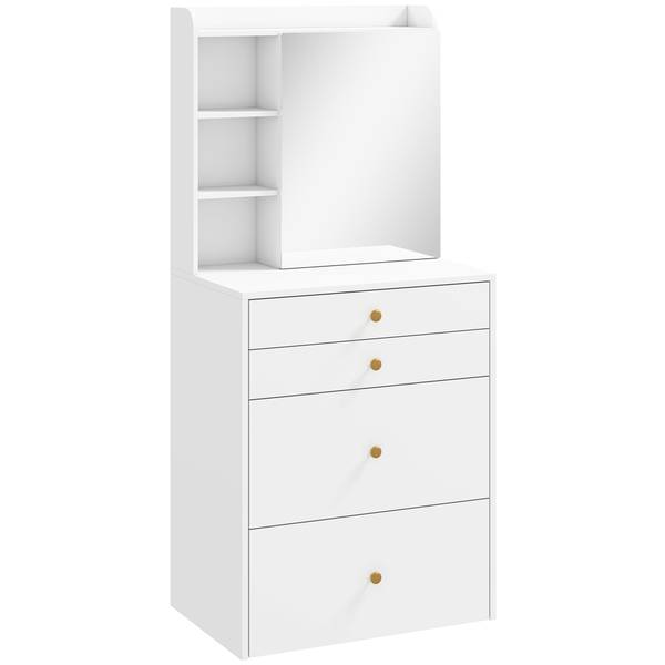 Schminktisch-Set 83D-233V90WT Weiß - Holzwerkstoff - 40 x 133 x 60 cm