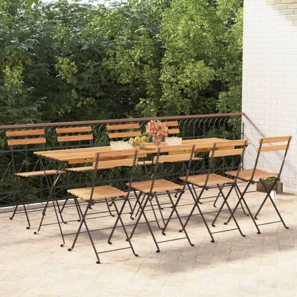 Bistrostuhl 3152111 8er Set Braun - Massivholz - 39 x 79 x 45 cm