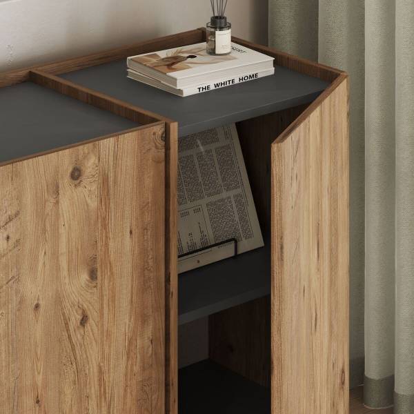 TV-Lowboard ARVEN Braun - Holzwerkstoff - 180 x 80 x 45 cm