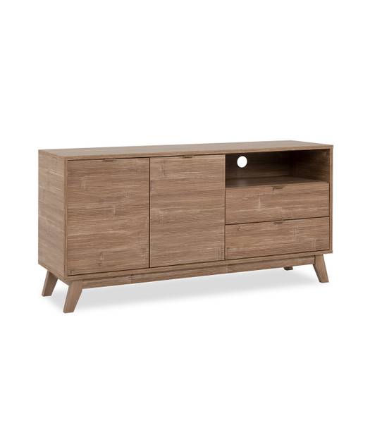 TV-Möbel BUDAPEST Braun - Holzwerkstoff - 40 x 70 x 140 cm