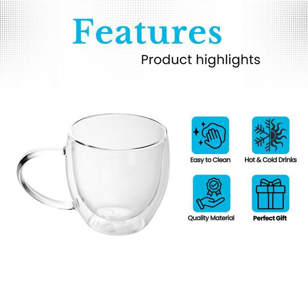 Kaffee Glas Theresa (2er Set) Glas - 10 x 10 x 20 cm