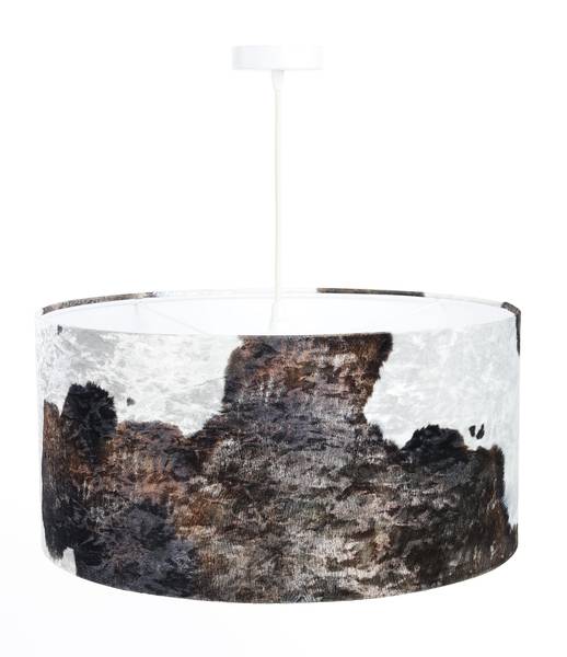 Hanglamp Safari bruin - wit - Diameter lampenkap: 40 cm