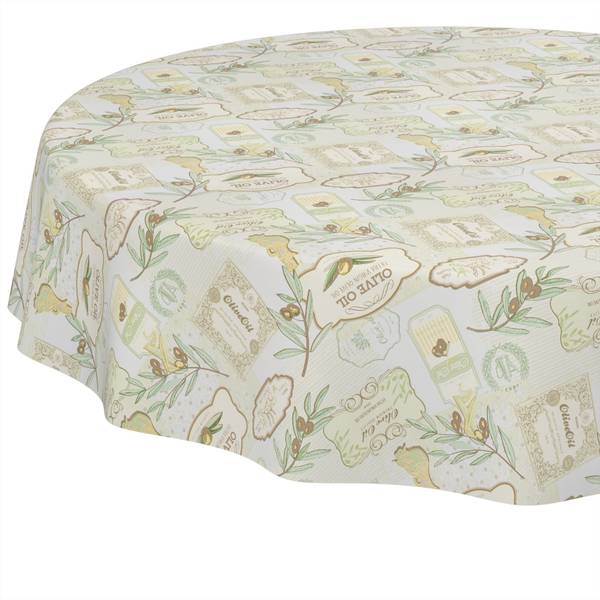 Wachstuchtischdecke Landhaus Oliven 120 x 120 cm