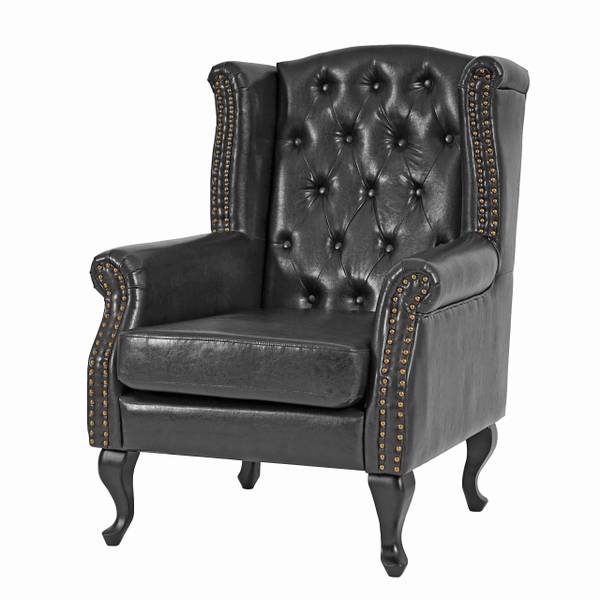 Relaxsessel Oxford Schwarz - Kunstleder - 75 x 102 x 80 cm