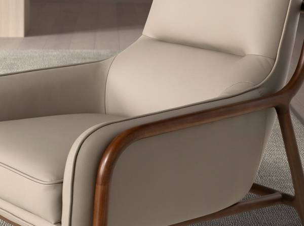 Sessel 5177 Gelb - Nussbaum - 72 x 90 x 90 cm
