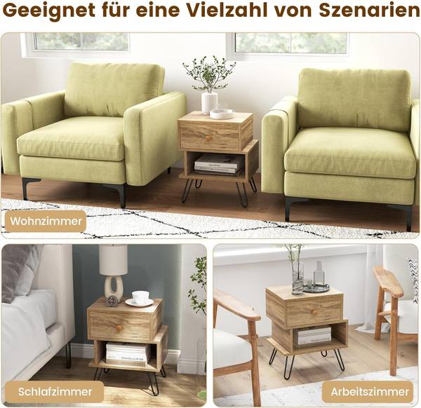 Nachttische TG32163(2er-Set) Braun