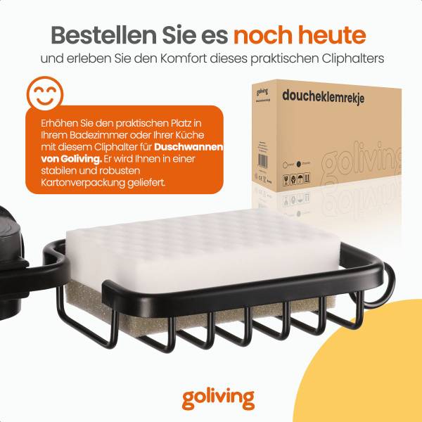 Duschregal Style Hängend Ohne Schwarz - Metall - 31 x 2 x 5 cm