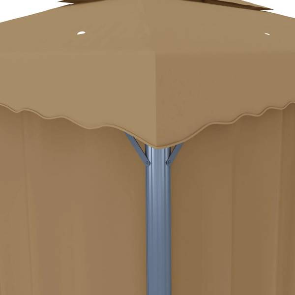 Tuinpaviljoen 3068557 grijs - polyester - aluminium - staal - 300 x 270 x 300 cm