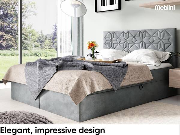 Boxspringbett BORGIO H4 Dunkelgrau