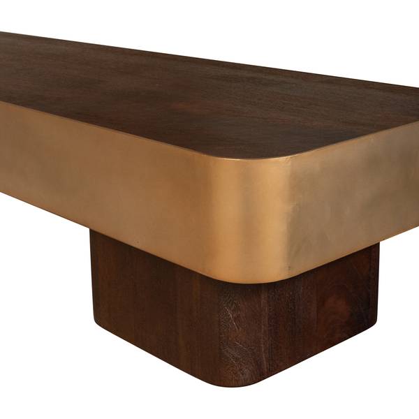 Couchtisch WARREN Braun - Metall - 45 x 31 x 180 cm