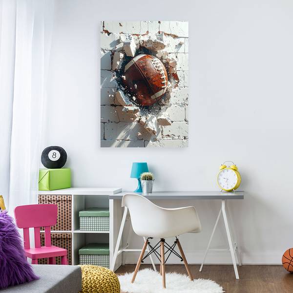Wandbild Fußball 70 x 100 cm