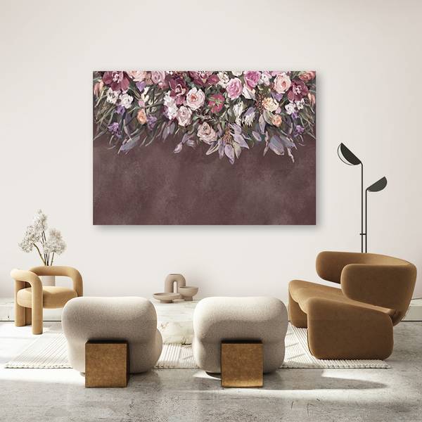 Tableau déco fleurs envahissantes 90 x 60 cm