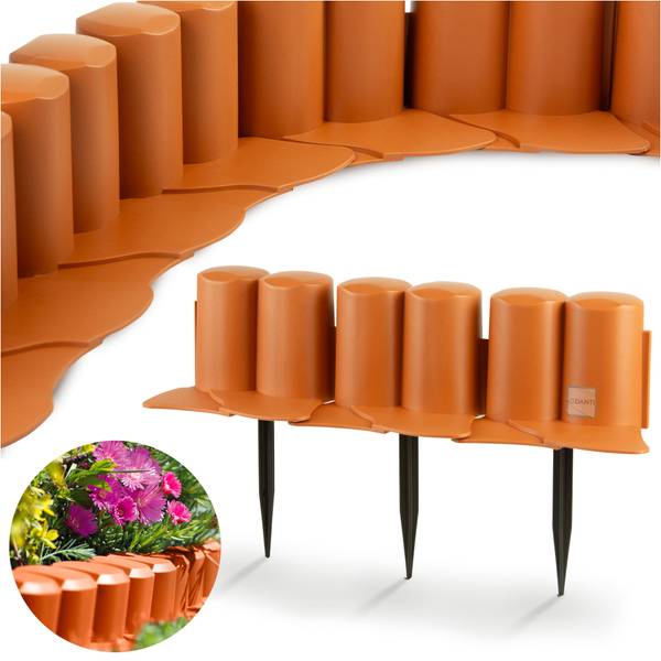Gartenpalisade IPAL Orange - Kunststoff - 12 x 10 x 302 cm