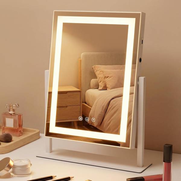 Schminkspiegel WEFK Weiß - Spiegelglas - 10 x 47 x 35 cm