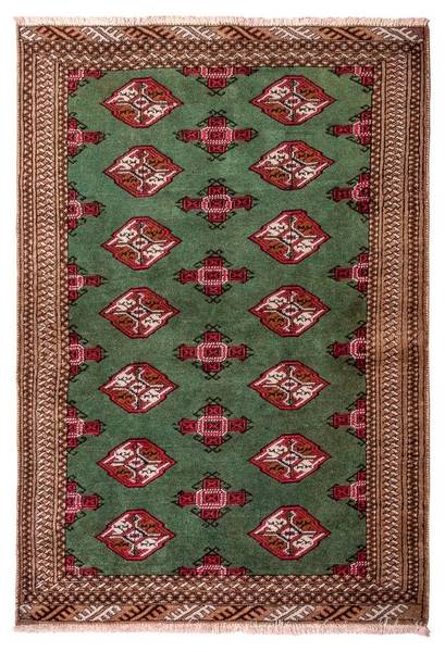Orientteppich Oriental Grün - Wolle - 99 x 1 x 143 cm
