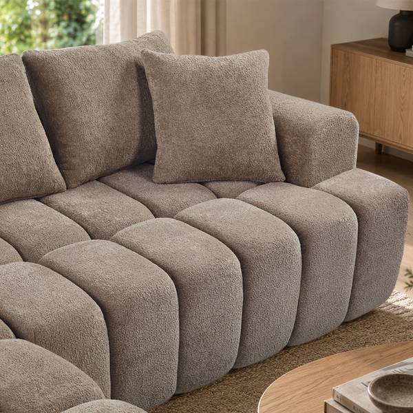 Ecksofa ZY-032 Grün - Webstoff - 250 x 59 x 160 cm