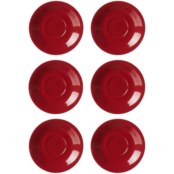 Jumbountertassen Doppio 6er Set Rot