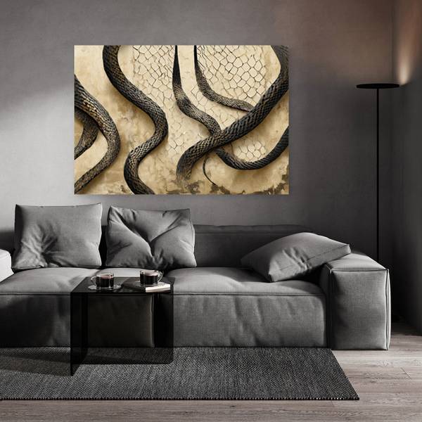 Wandbild schlangenhaut textur glamour 90 x 60 cm