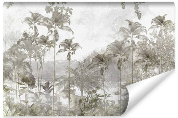 Fototapete PALMEN Pflanzen Beton Vintage 315 x 210 x 210 cm
