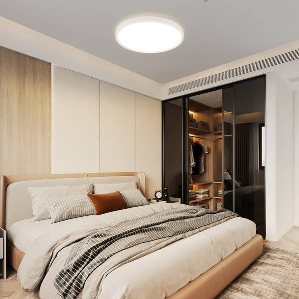 LED Deckenleuchte Pena Weiß - Kunststoff - 30 x 3 x 30 cm