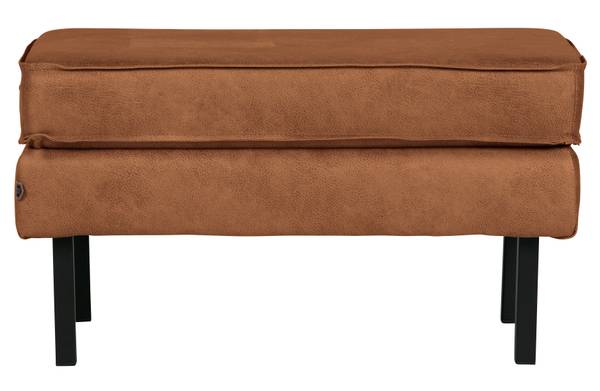 Hocker Rodeo Braun - Microfaser - Polyester - Kunstleder - 84 x 45 x 54 cm