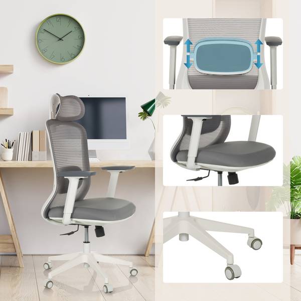 Bürostuhl MIKEO G Grau - Polyester - 67 x 129 x 68 cm