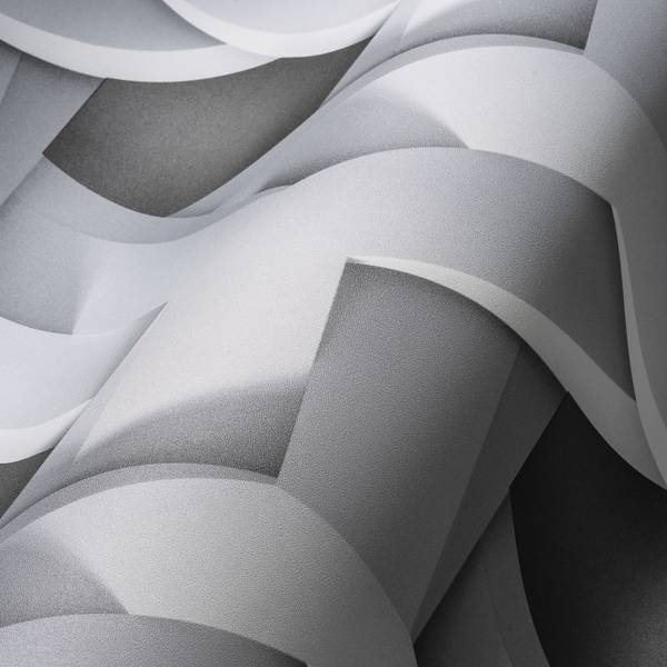 Tapete in 3D Optik Geometrisch Grau Grau
