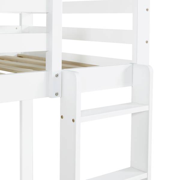Etagenbett BAMUD82 Ⅰ Weiß - Holzwerkstoff - 104 x 160 x 205 cm