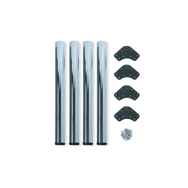 Tischbein 2034211 4er-Set Grau - Metall - 6 x 85 x 6 cm