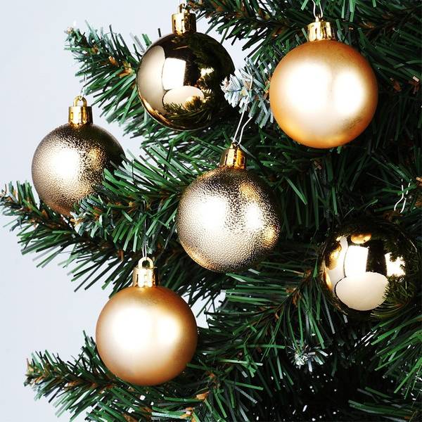 Weihnachtskugeln 10er Set 839485 Gold - Kunststoff - 5 x 5 x 5 cm