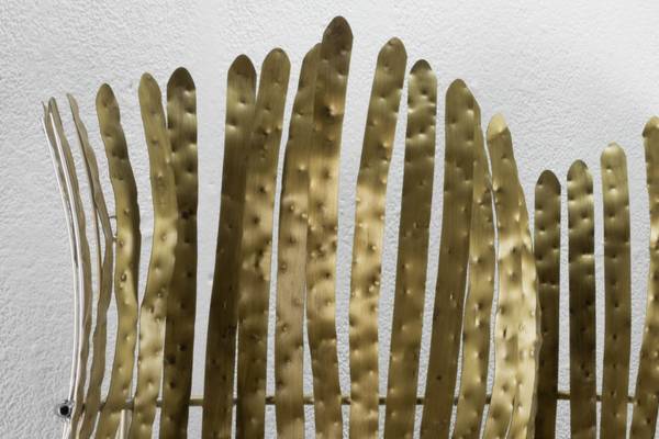 Wanddeko Abstrakt Nid Gold - Metall - 88 x 63 x 16 cm