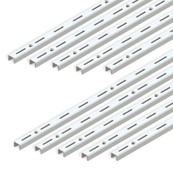 Emuca Faltbare Kleiderbügelstange - Weiße Stahlstange 321mm Für Schrank & Wand