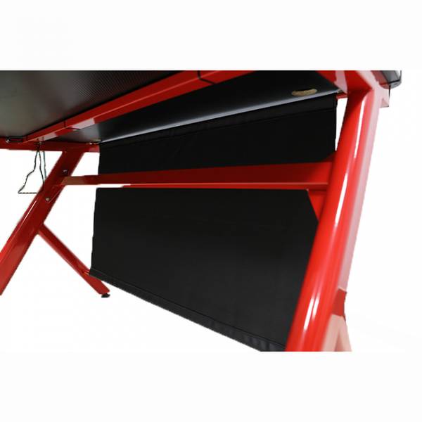 Schreibtisch HUAHJ004_A Rot - Holzwerkstoff - Holz teilmassiv - 120 x 76 x 60 cm