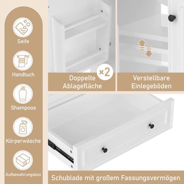 Meuble sous vasque Aphrodite Ⅱ Blanc