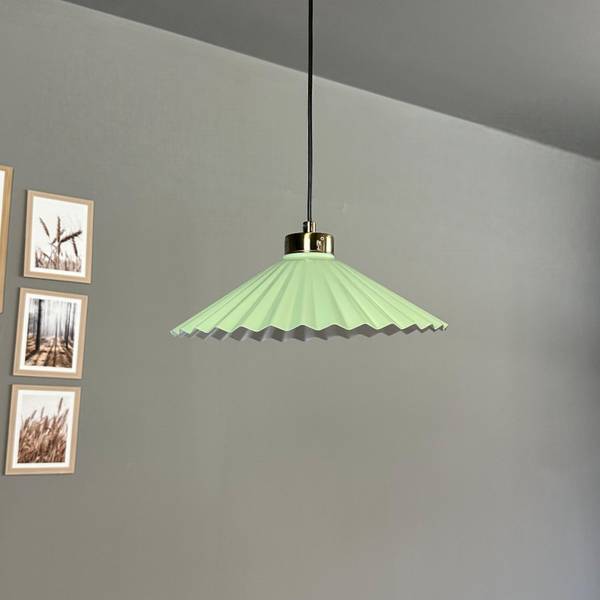 Pendelleuchte Avilla Grün - Metall - 25 x 20 x 25 cm