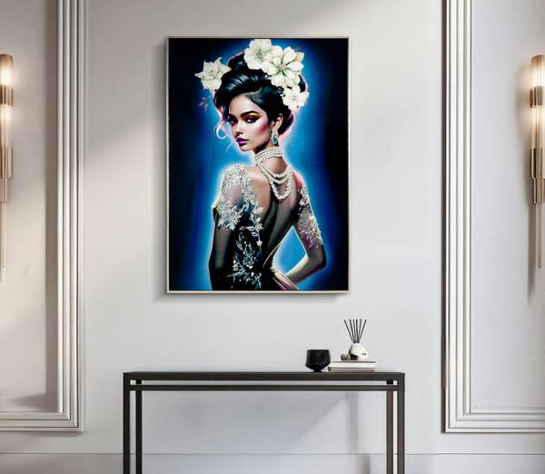 Peinture sur toile Isabel B En partie en bois massif - 72 x 102 x 4 cm