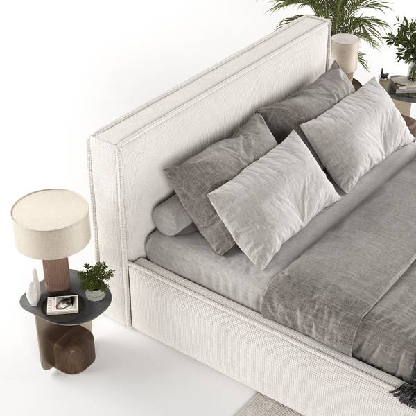 Polsterbett Sato mit Stauraum 180x200Bon Creme - Liegefläche Breite: 180 cm