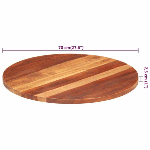 Dessus de table 285975 Marron - Sheesham - 70 x 3 x 70 cm