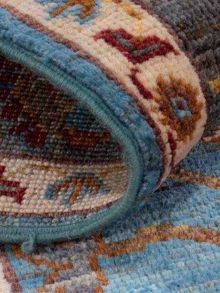 Orientteppich Oriental Blau - Naturfaser - 155 x 1 x 209 cm