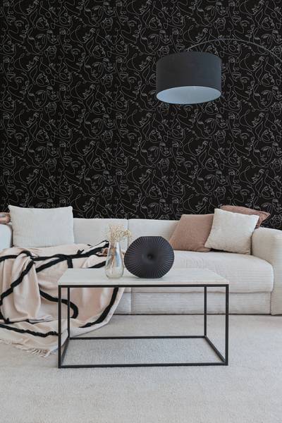 Vliestapete 791723-GU Schwarz - Kunststoff - 53 x 1 x 1005 cm