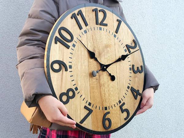 HOLZWANDUHR BERLIN Braun - Holzwerkstoff - 49 x 49 x 4 cm
