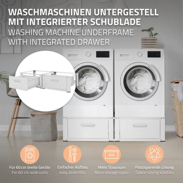 Waschmaschinen Untergestell LIFTA-W Weiß