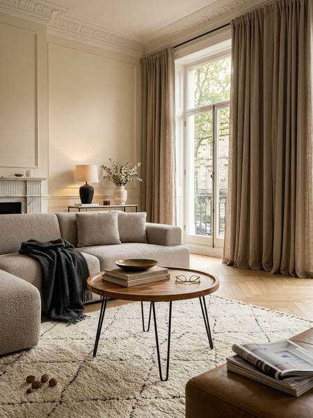 Couchtisch HVAR mit Tablettrand Braun - Sheesham - 60 x 45 x 60 cm