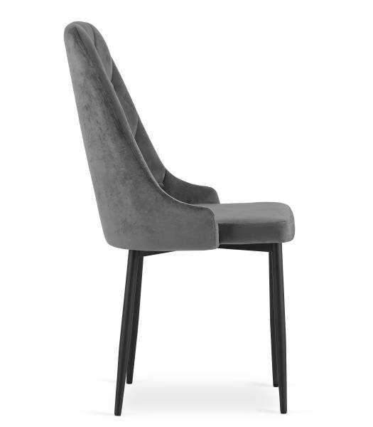 Esszimmerstuhl Celeste (4er Set) Grau - Metall - 56 x 93 x 48 cm